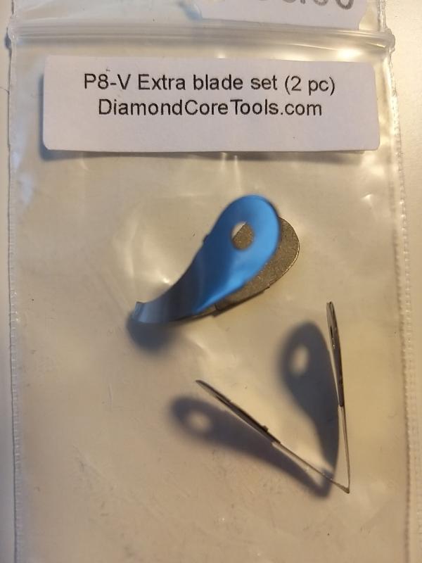 P8V losse mesjes carvingtool set van 2 Diamondcoretools