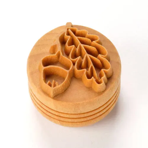 Scl-167 Stempel rond 4cm - Oak Leaf with Acorn